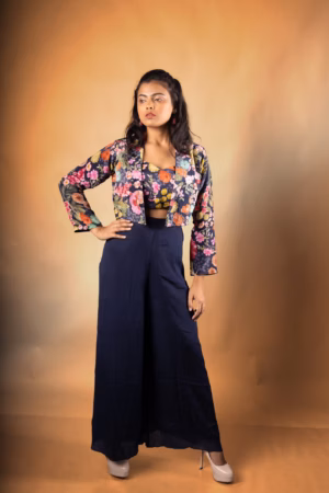 Floral Palazzo Suit with Jacket-5 Petal Exclusive